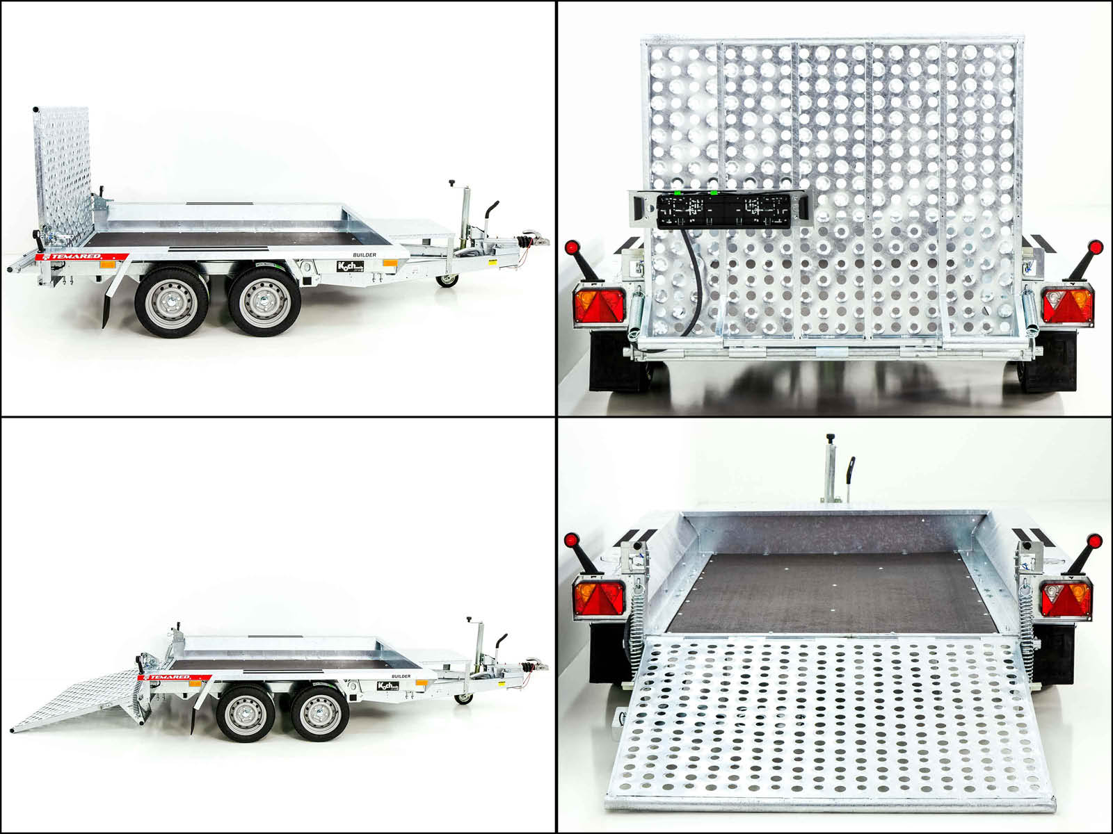 Temared Baumaschinenanhänger Builder 153x260cm 2,7t | Rampe-Neu – Bild 3