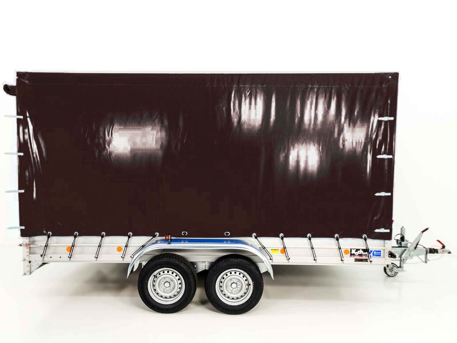 Anhänger mit Plane 185×400 cm 2600 kg | Typ 10.26 | Hochplane 200 cm – Schwarz-Neu – Bild 4