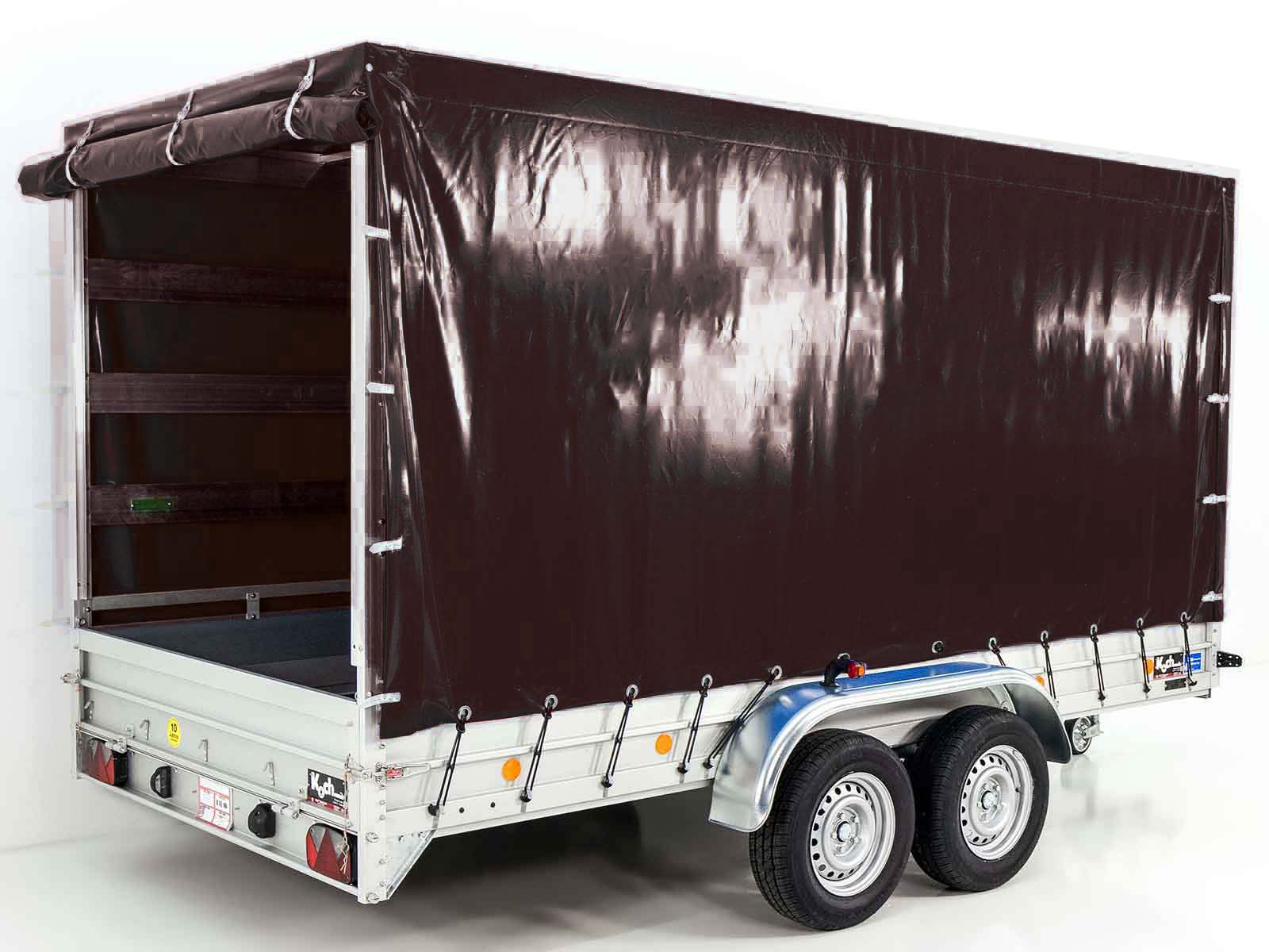 Anhänger mit Plane 185×400 cm 2600 kg | Typ 10.26 | Hochplane 200 cm – Schwarz-Neu – Bild 5