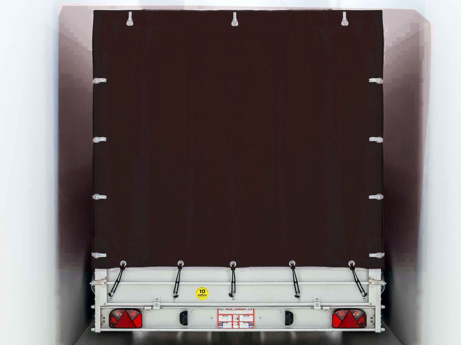 Anhänger mit Plane 185×400 cm 2600 kg | Typ 10.26 | Hochplane 200 cm – Schwarz-Neu – Bild 6
