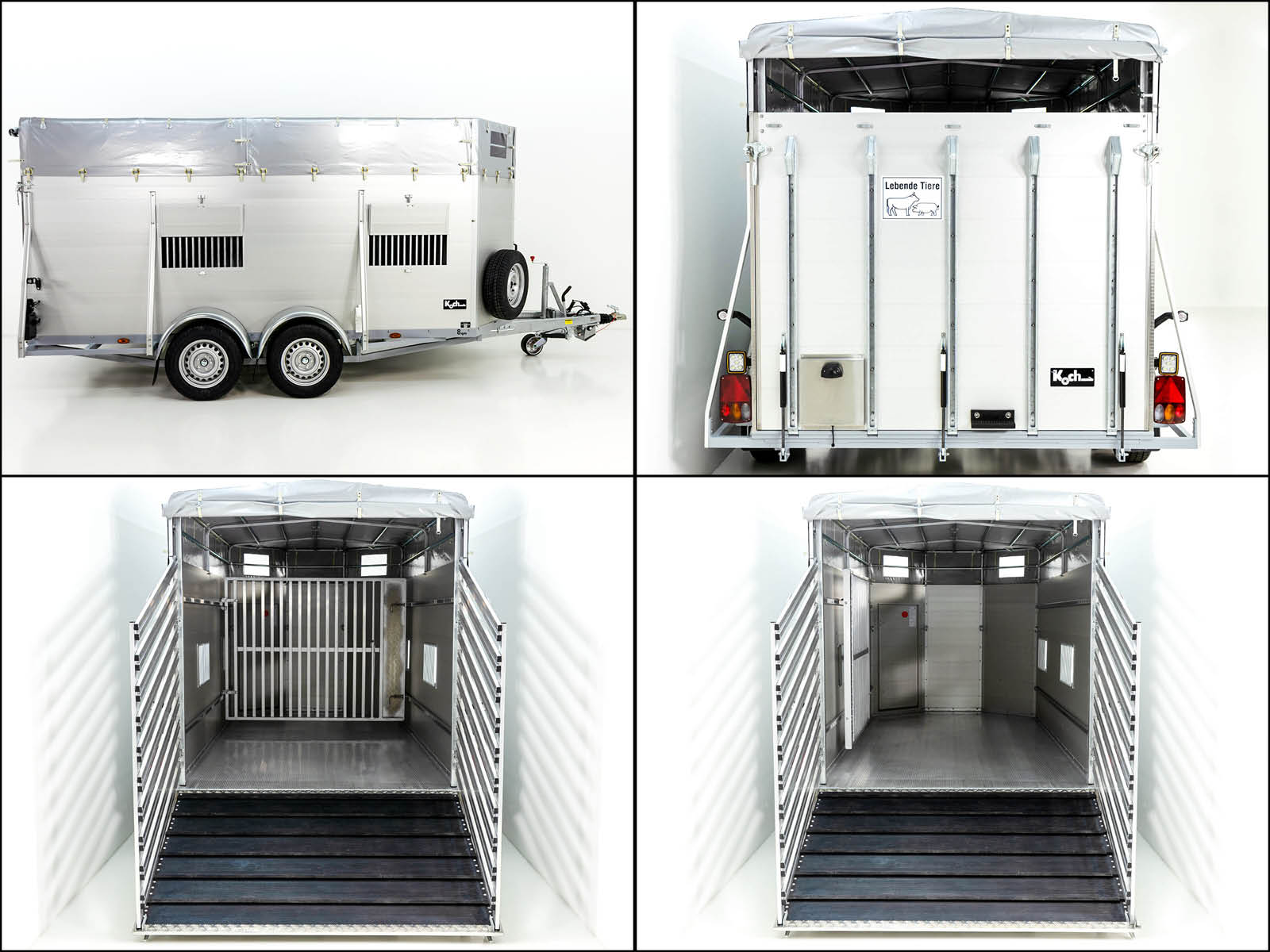 Alf Profi Viehanhänger 185×500 cm Höhe: 185 cm 3,5t Klappenkombi-Neu – Bild 6