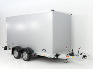 Vezeko Koffer-Absenkanhänger 157x344cm Höhe: 190cm 2,7t | Weiß-Neu