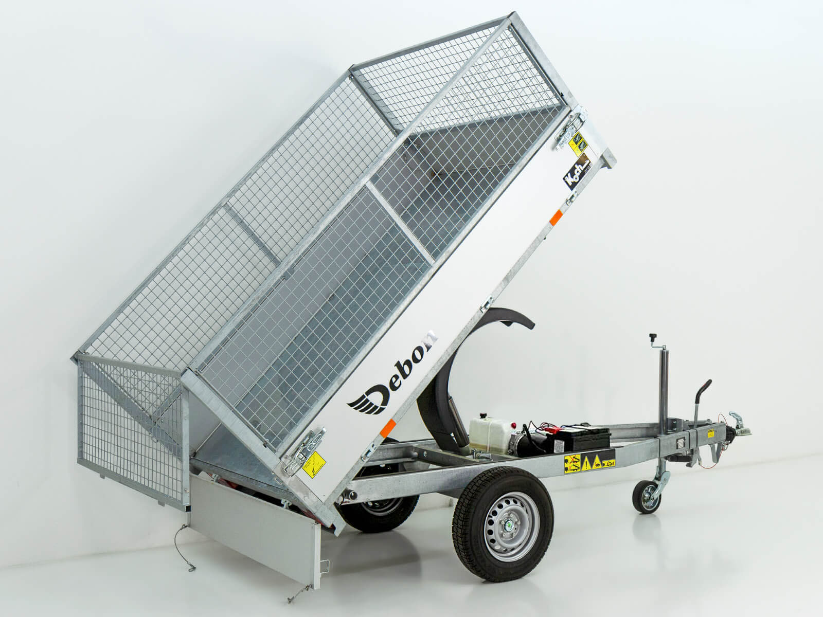 Debon Heckkipper 150x250cm 1,3t | E-Pumpe | Gitter 60 cm-Neu – Bild 6