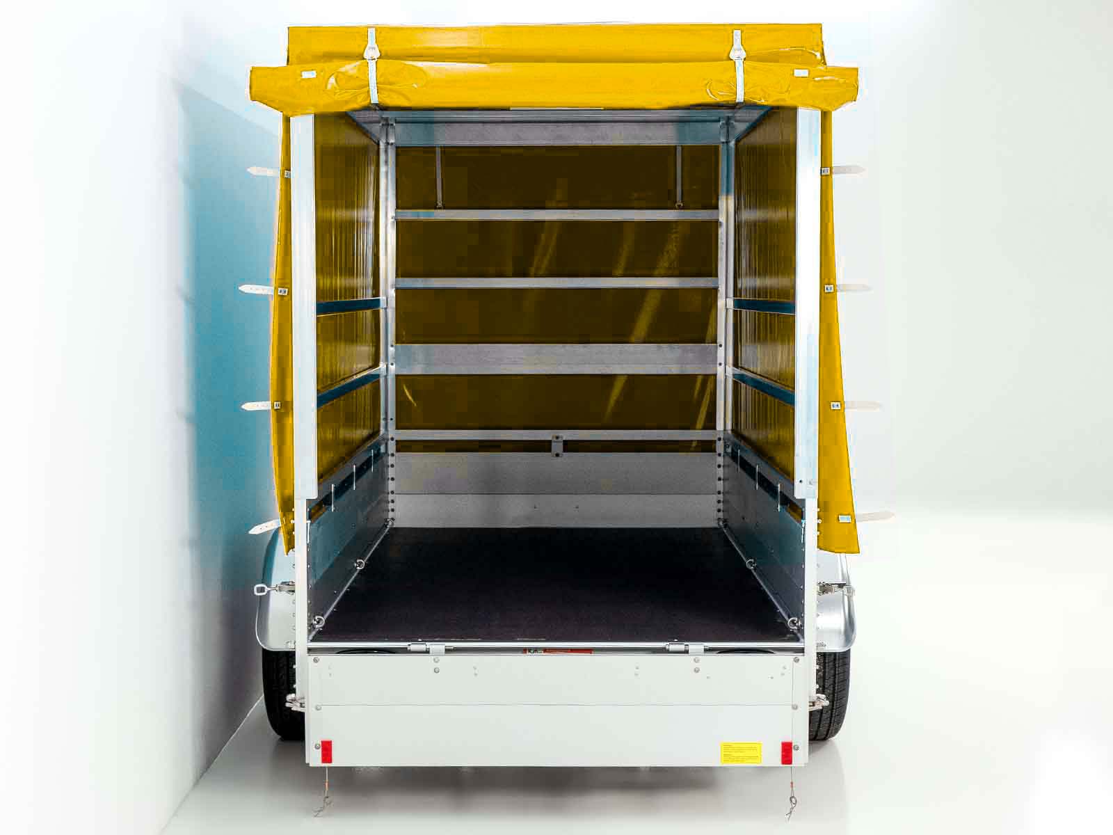 Anhänger mit Plane 150x300cm 2600kg | Typ 7.26 | Hochplane 180cm – Gelb-Neu – Bild 5