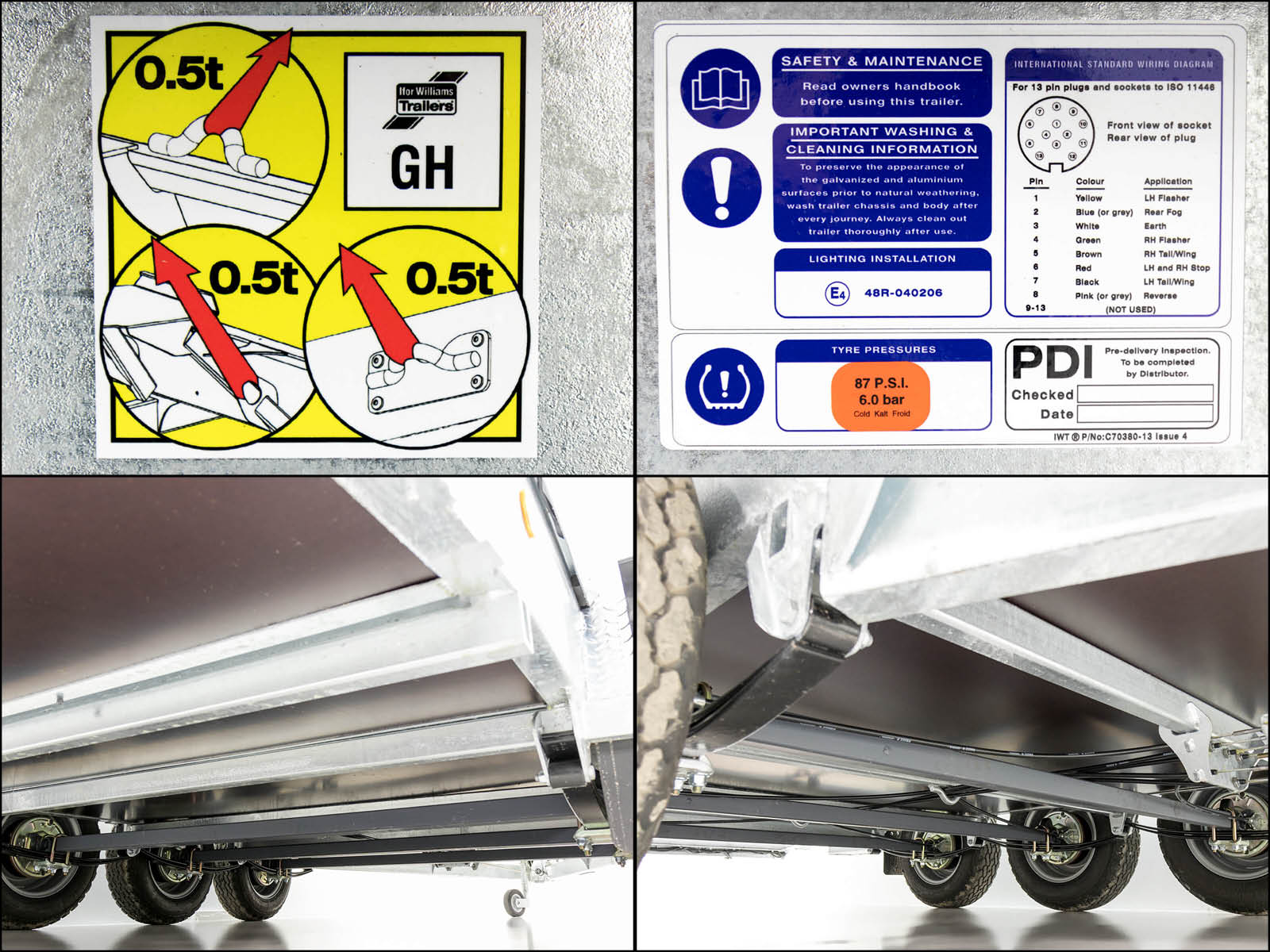 Ifor Williams Baumaschinenanhänger GH146 184x419cm 3,5t | Einzelrampen | Tridem-Neu – Bild 4