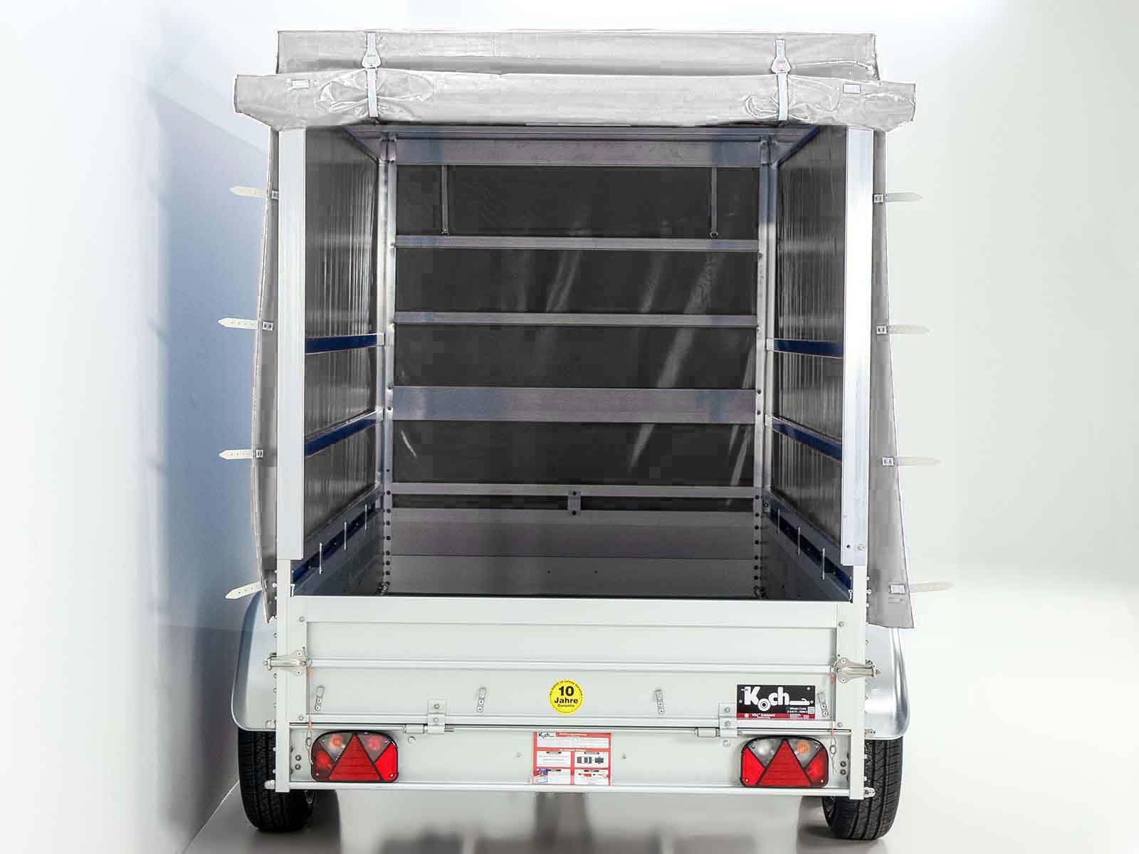 Anhänger mit Plane 150x300cm 2600kg | Typ 7.26 | Hochplane 180cm – Weiß-Neu – Bild 4