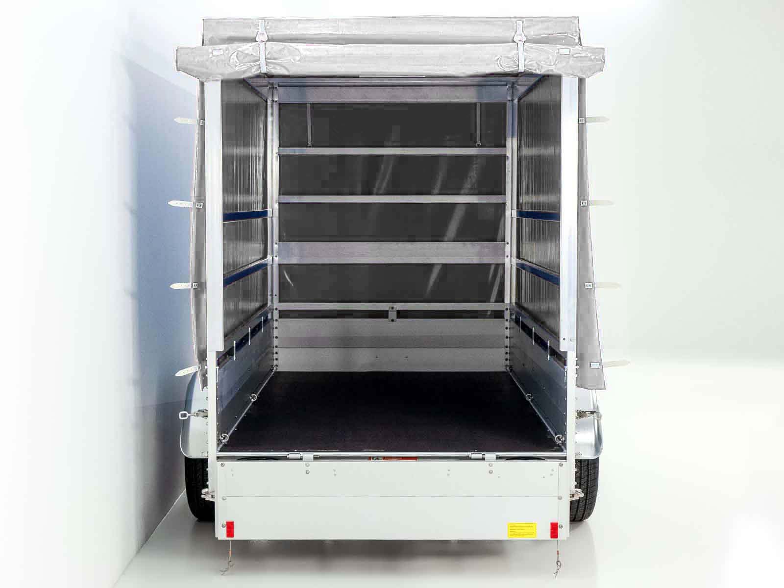 Anhänger mit Plane 150x300cm 2600kg | Typ 7.26 | Hochplane 180cm – Weiß-Neu – Bild 5