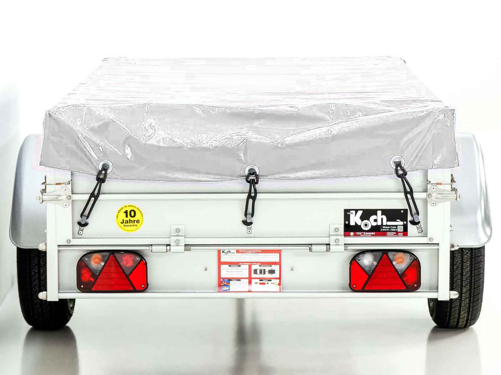 Anhänger mit Plane 125x250cm 750kg | Typ U4 | Flachplane Profi weiß-Neu – Bild 3