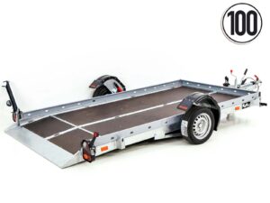 Vezeko Absenkanhänger 180×347 cm 1,5 t | Lochblech Seitenwände-Neu