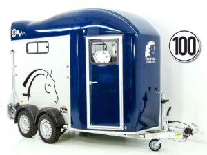 Cheval Liberte Pferdeanhänger GOLD 3 | Premium | Pullman 2 | Sattelkammer | blau-Neu