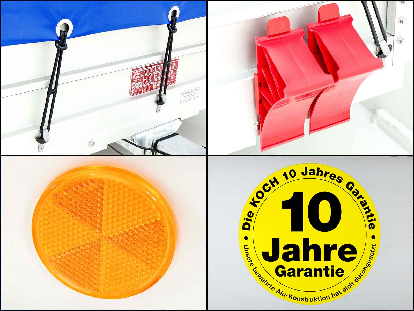 Anhänger mit Plane 150x300cm 2600kg | Typ 7.26 | Hochplane 180cm – Blau-Neu – Bild 2