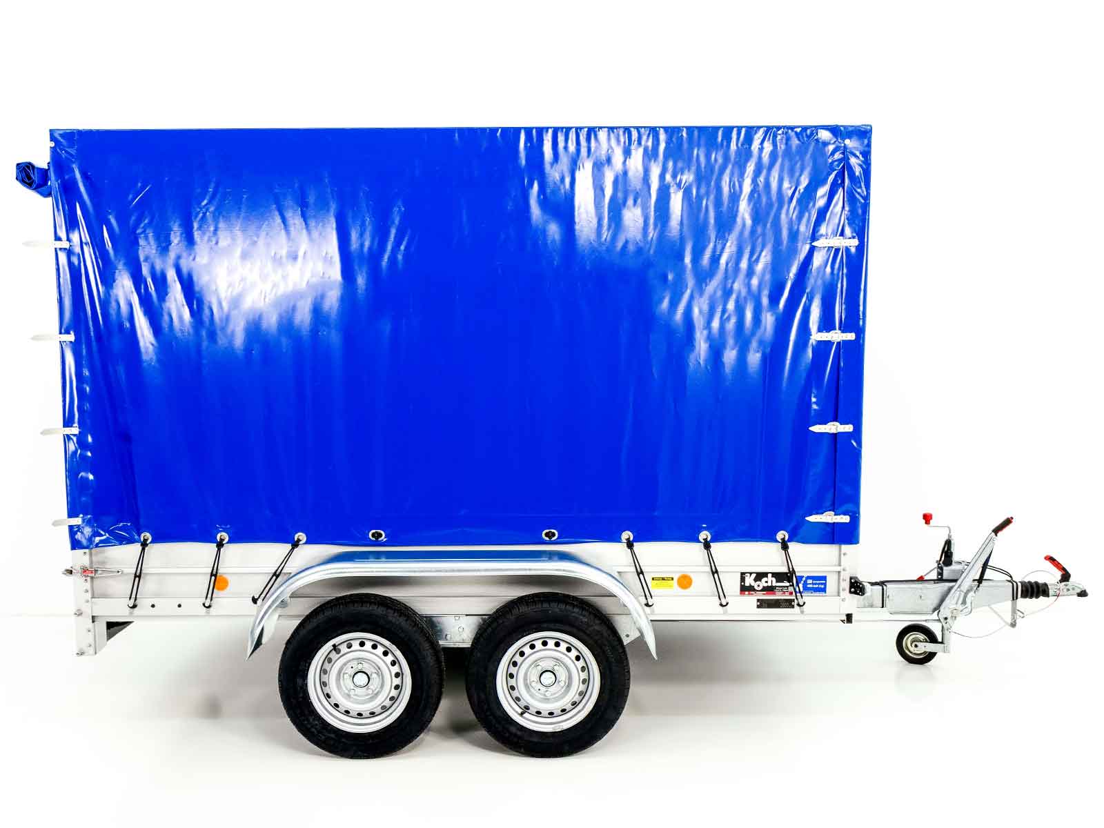 Anhänger mit Plane 150x300cm 2600kg | Typ 7.26 | Hochplane 180cm – Blau-Neu – Bild 3