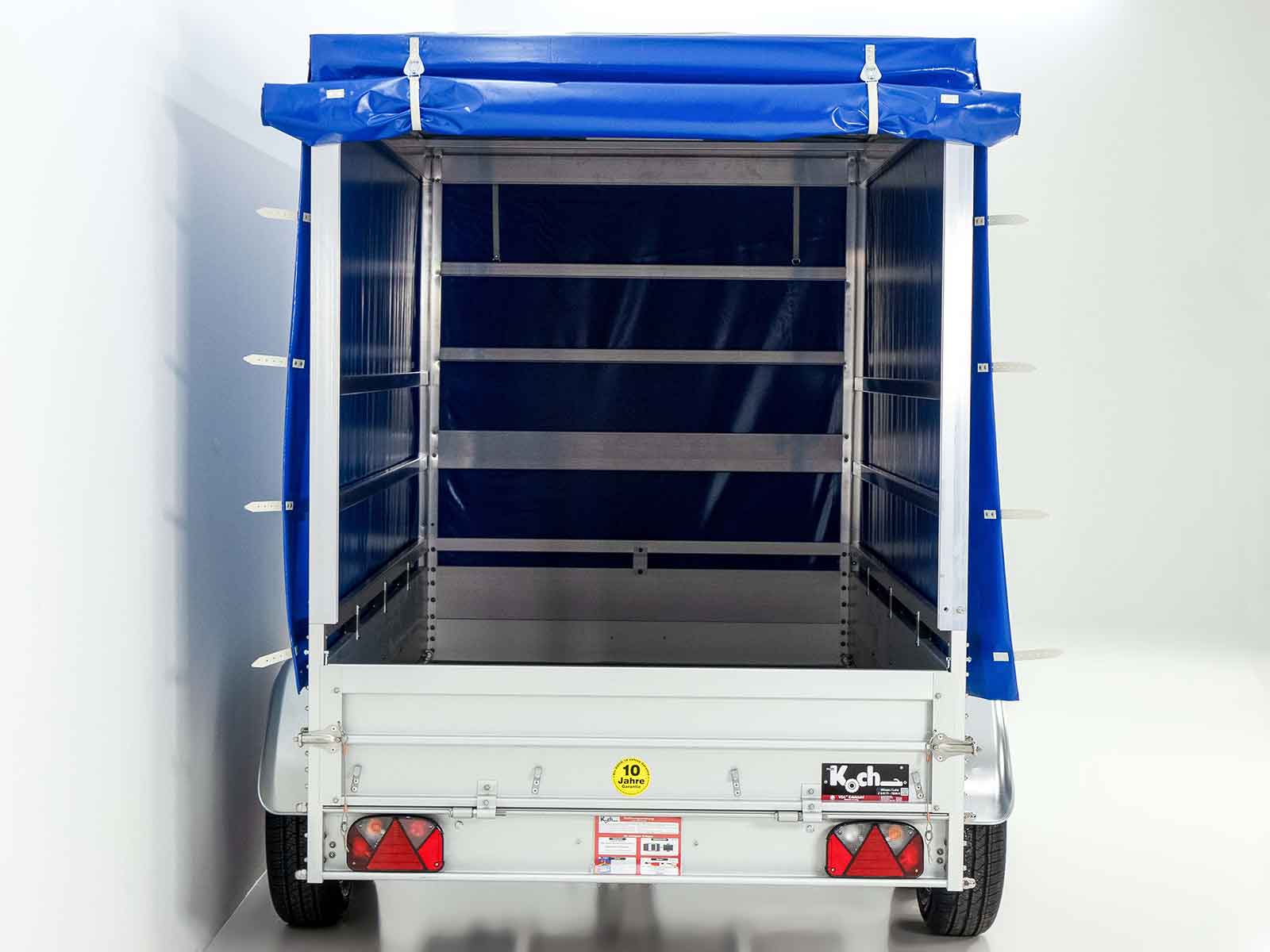 Anhänger mit Plane 150x300cm 2600kg | Typ 7.26 | Hochplane 180cm – Blau-Neu – Bild 5