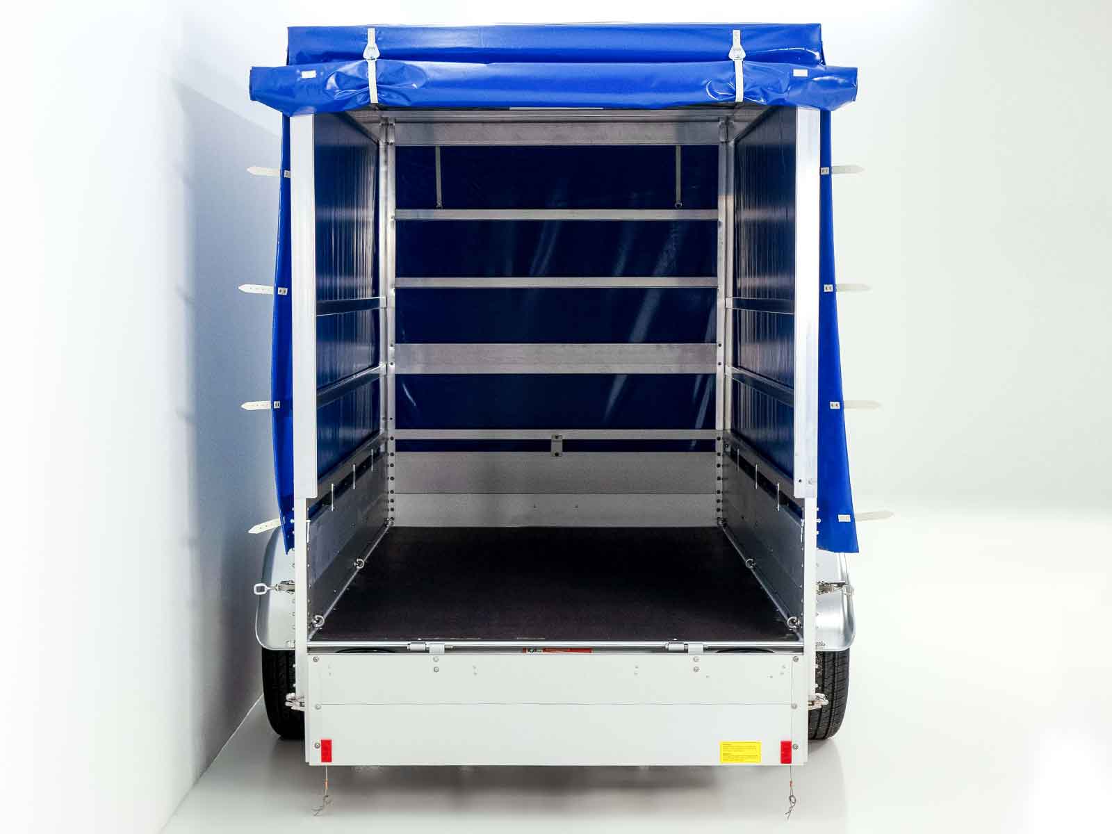 Anhänger mit Plane 150x300cm 2600kg | Typ 7.26 | Hochplane 180cm – Blau-Neu – Bild 6