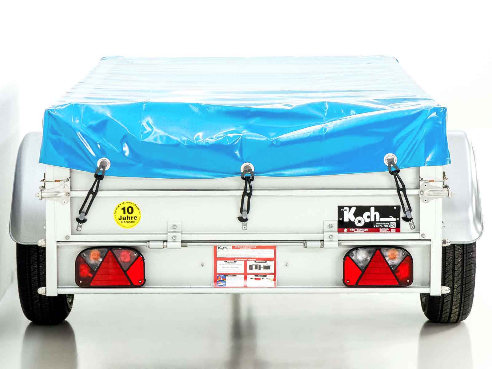 Anhänger mit Plane 125x250cm 750kg | Typ U4 | Flachplane Profi hellblau-Neu – Bild 2