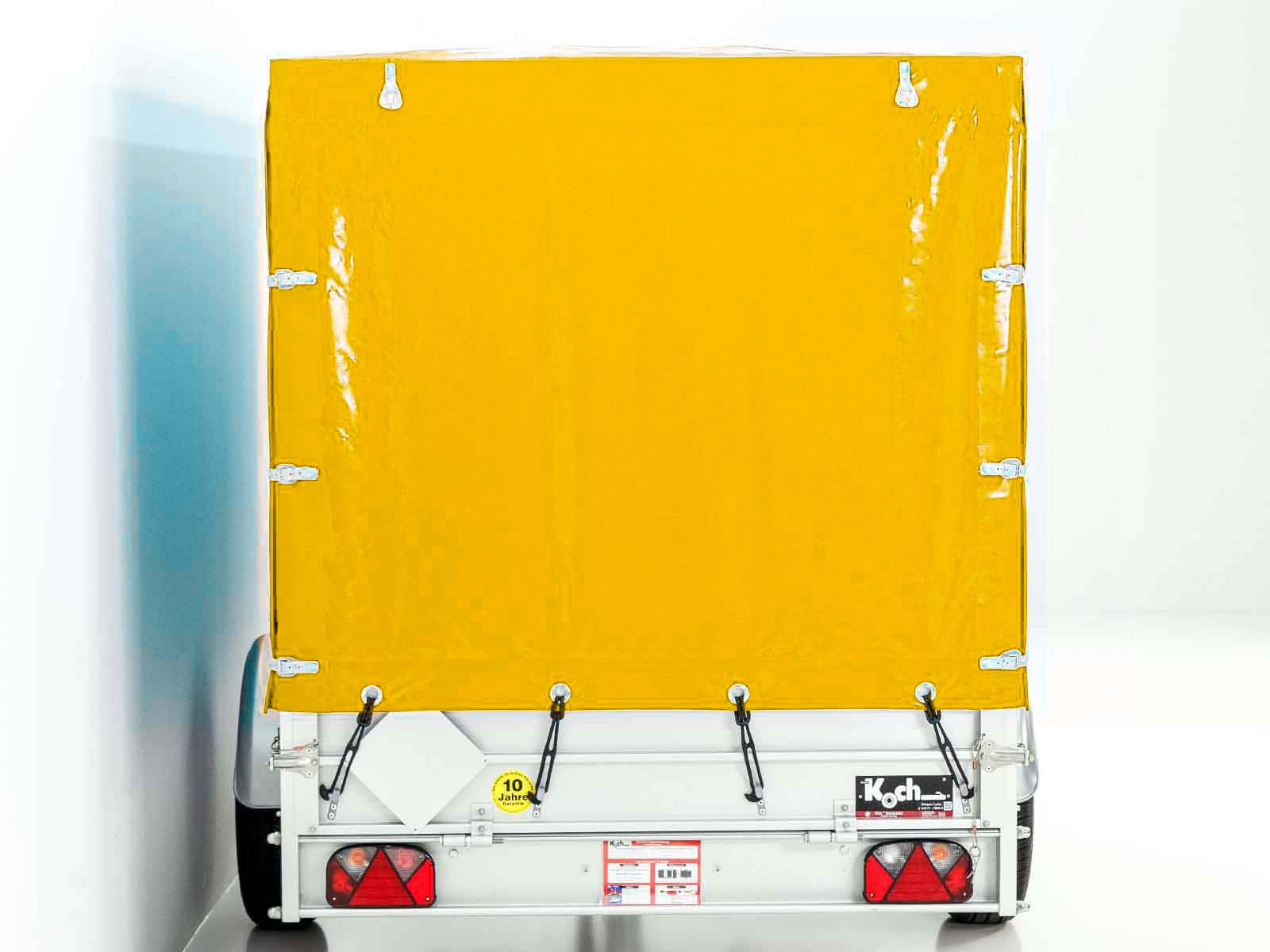 Anhänger mit Plane 150x300cm 1300kg | Typ 7.13 | Hochplane 160cm – Gelb-Neu – Bild 6
