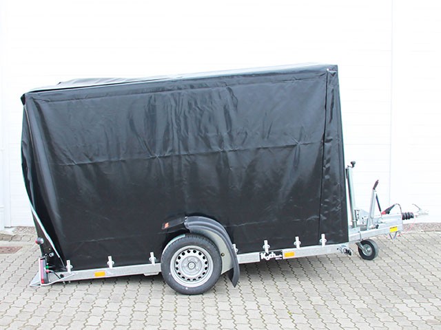 Vezeko Absenkanhänger 162x272x155 1,3t Hochplane schwarz-Neu – Bild 4