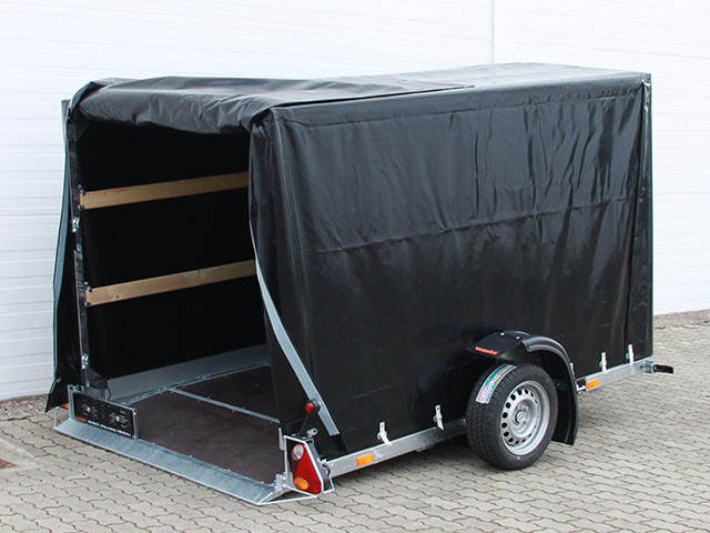 Vezeko Absenkanhänger 162x272x155 1,3t Hochplane schwarz-Neu – Bild 5