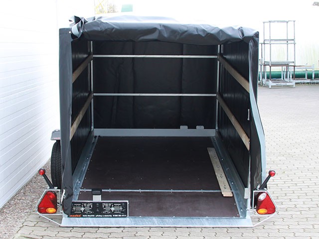 Vezeko Absenkanhänger 162x272x155 1,3t Hochplane schwarz-Neu – Bild 6