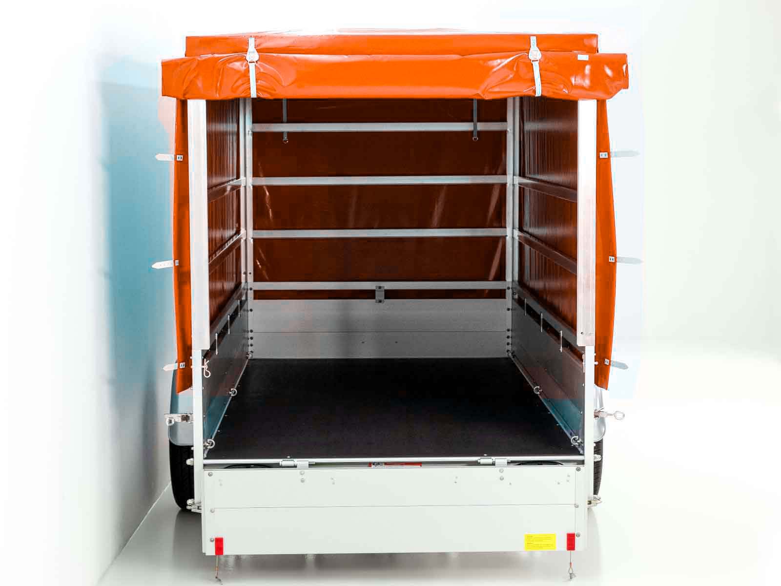 Anhänger mit Plane 150x300cm 1300kg | Typ 7.13 | Hochplane 160cm – Orange-Neu – Bild 2