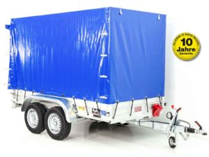 Anhänger mit Plane 150x300cm 2600kg | Typ 7.26 | Hochplane 180 cm – Blau-Neu