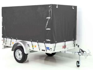 Anhänger mit Plane 125x250cm 750kg | Typ U4 | Hochplane 140 cm Profi | Anthrazit-Neu