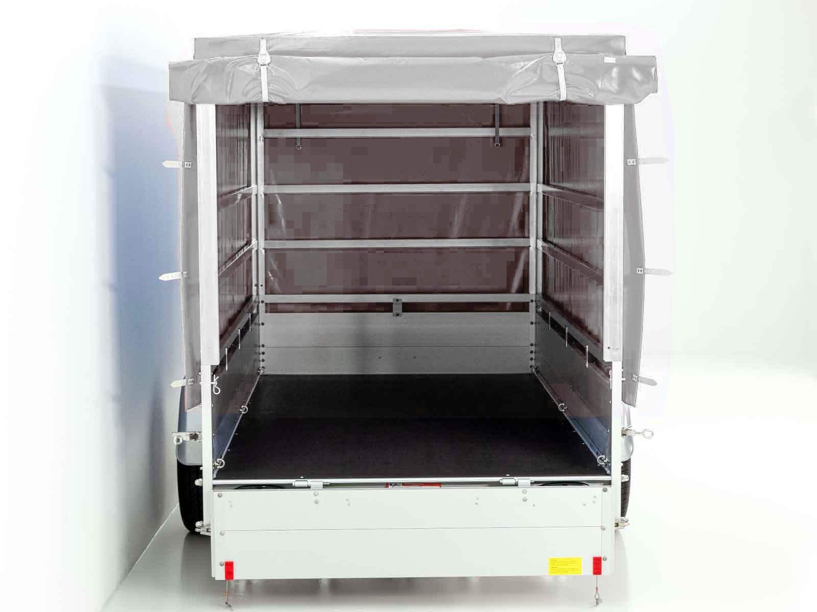 Anhänger mit Plane 150x300cm 1300kg | Typ 7.13 | Hochplane 160cm – Silber-Neu – Bild 2