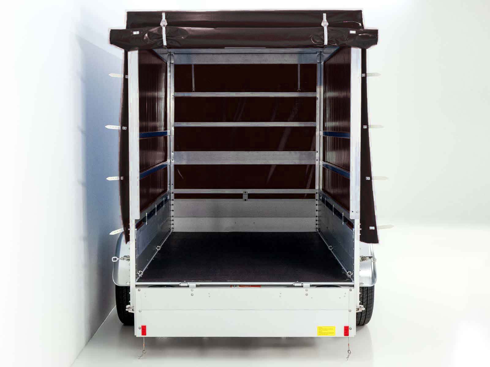 Anhänger mit Plane 150x300cm 2600kg | Typ 7.26 | Hochplane 180 cm – Schwarz-Neu – Bild 2