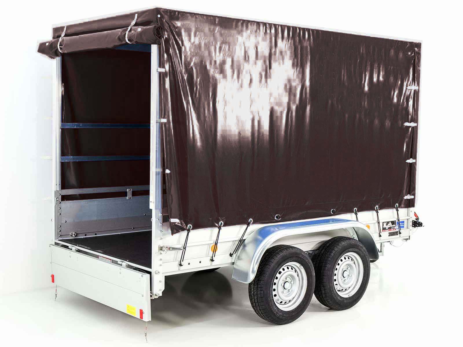Anhänger mit Plane 150x300cm 2600kg | Typ 7.26 | Hochplane 180 cm – Schwarz-Neu – Bild 3