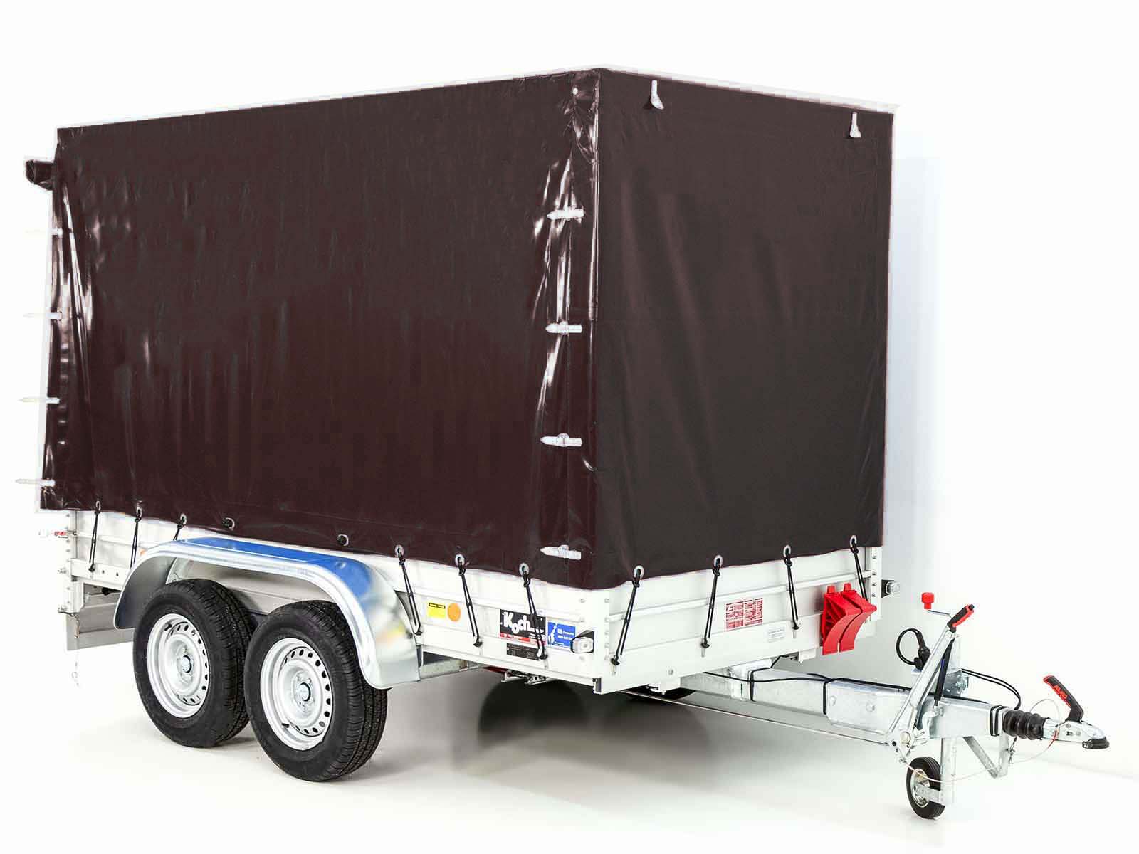 Anhänger mit Plane 150x300cm 2600kg | Typ 7.26 | Hochplane 180 cm – Schwarz-Neu – Bild 5