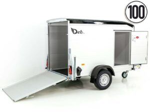 Debon Kofferanhänger Roadster Alu 255 125x255cm H:156cm | Schwarz-Neu