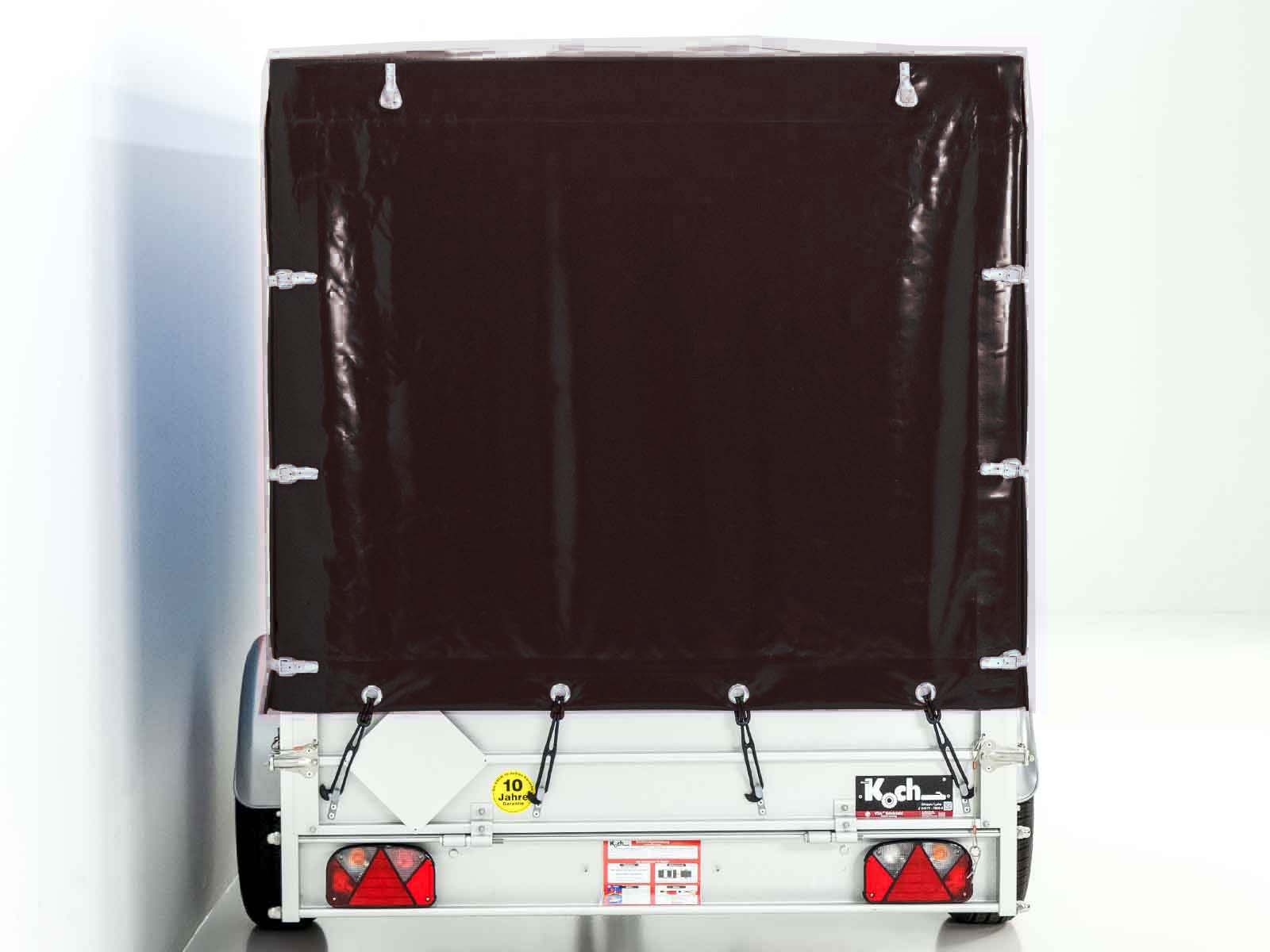 Anhänger mit Plane 150x300cm 1300kg | Typ 7.13 | Hochplane 160cm – Schwarz-Neu – Bild 2