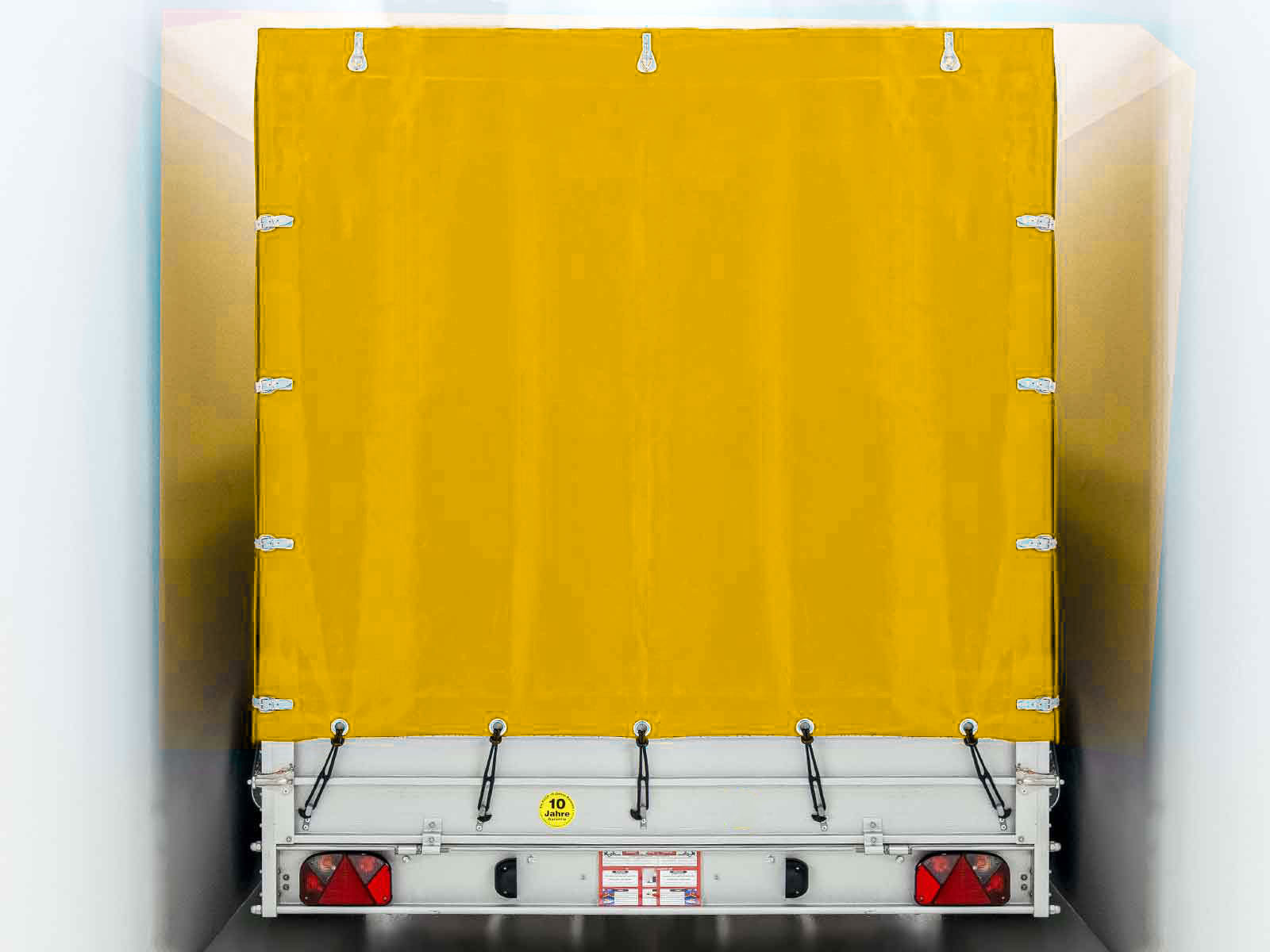 Anhänger mit Plane 185x400cm 2600kg | Typ 10.26 | Hochplane 200cm Gelb-Neu – Bild 4