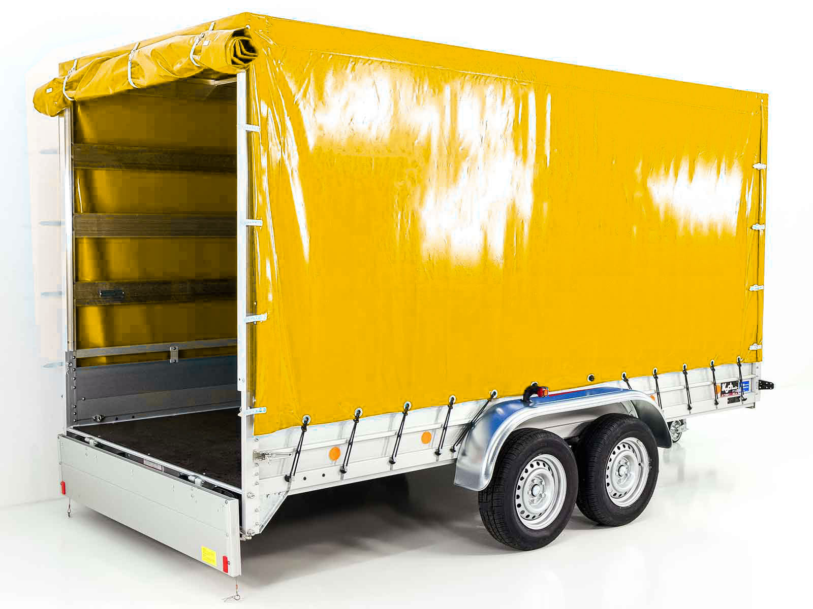 Anhänger mit Plane 185x400cm 2600kg | Typ 10.26 | Hochplane 200cm Gelb-Neu – Bild 5
