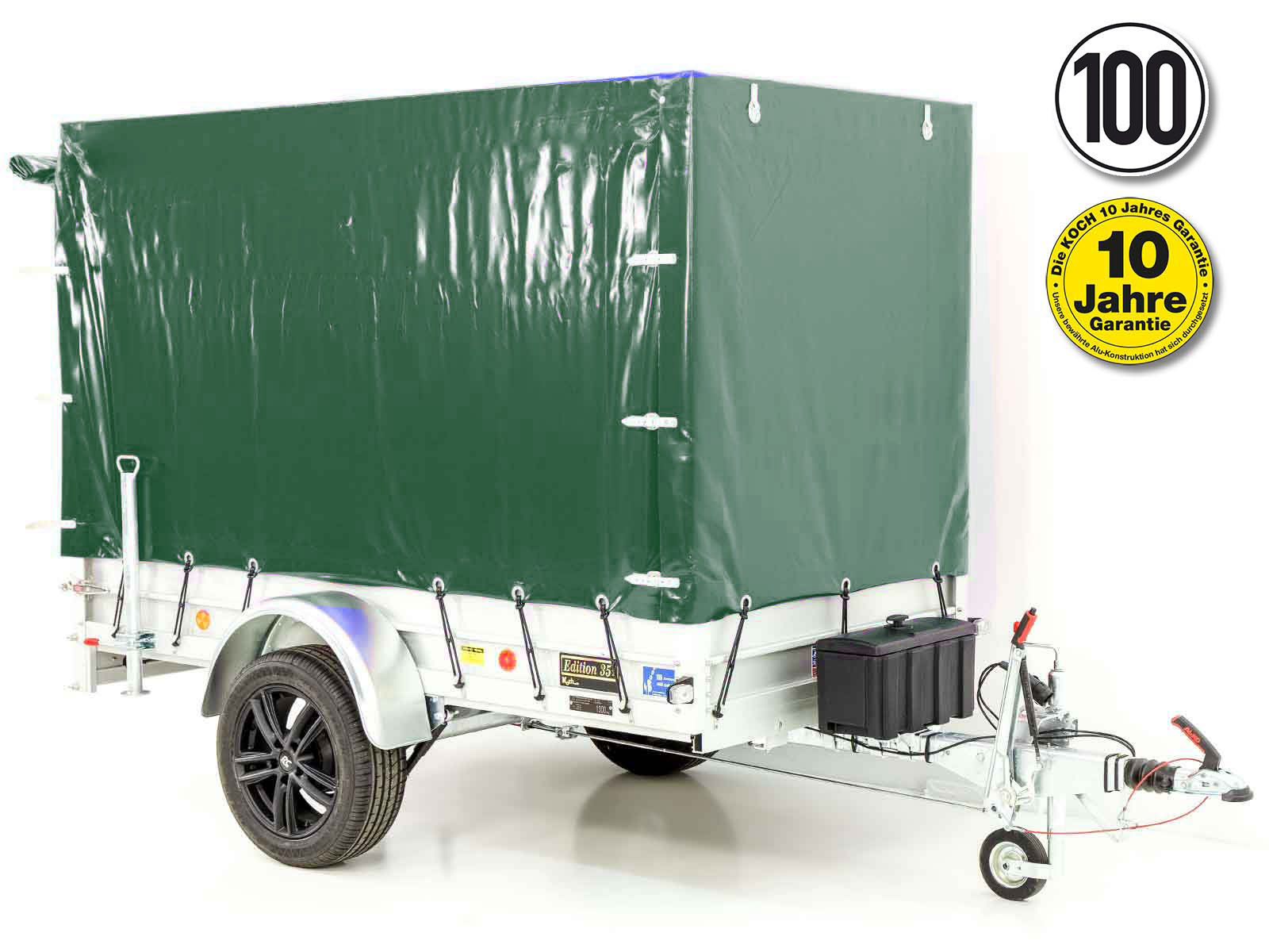 '-Anhänger „Edition 35“ 125x250cm 1300kg | Typ 4.13 | Hochplane 160cm – Grün-Neu