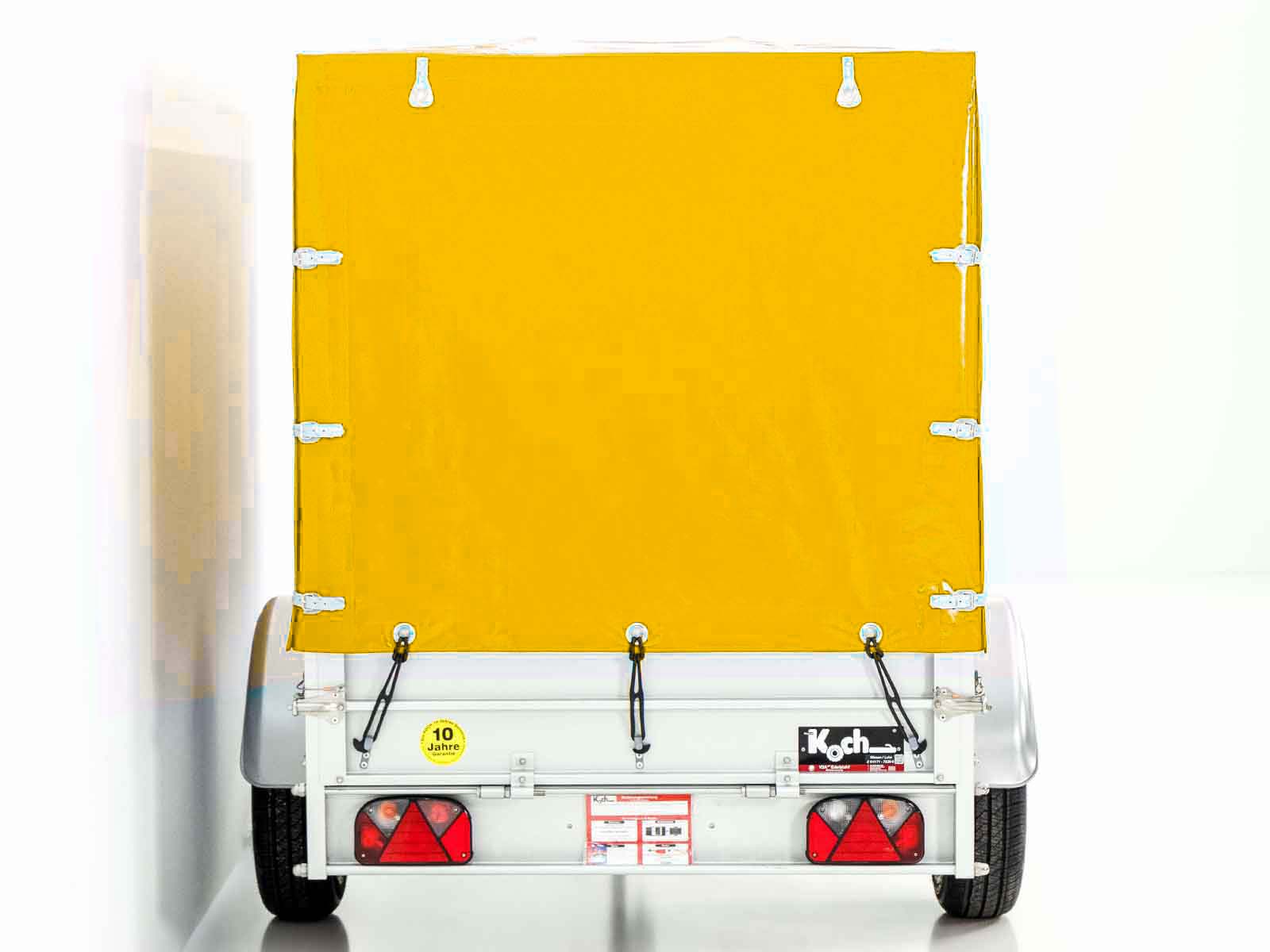 Anhänger mit Plane 125x250cm 750kg | Typ U4 | Hochplane 140 cm Profi | Gelb-Neu – Bild 3