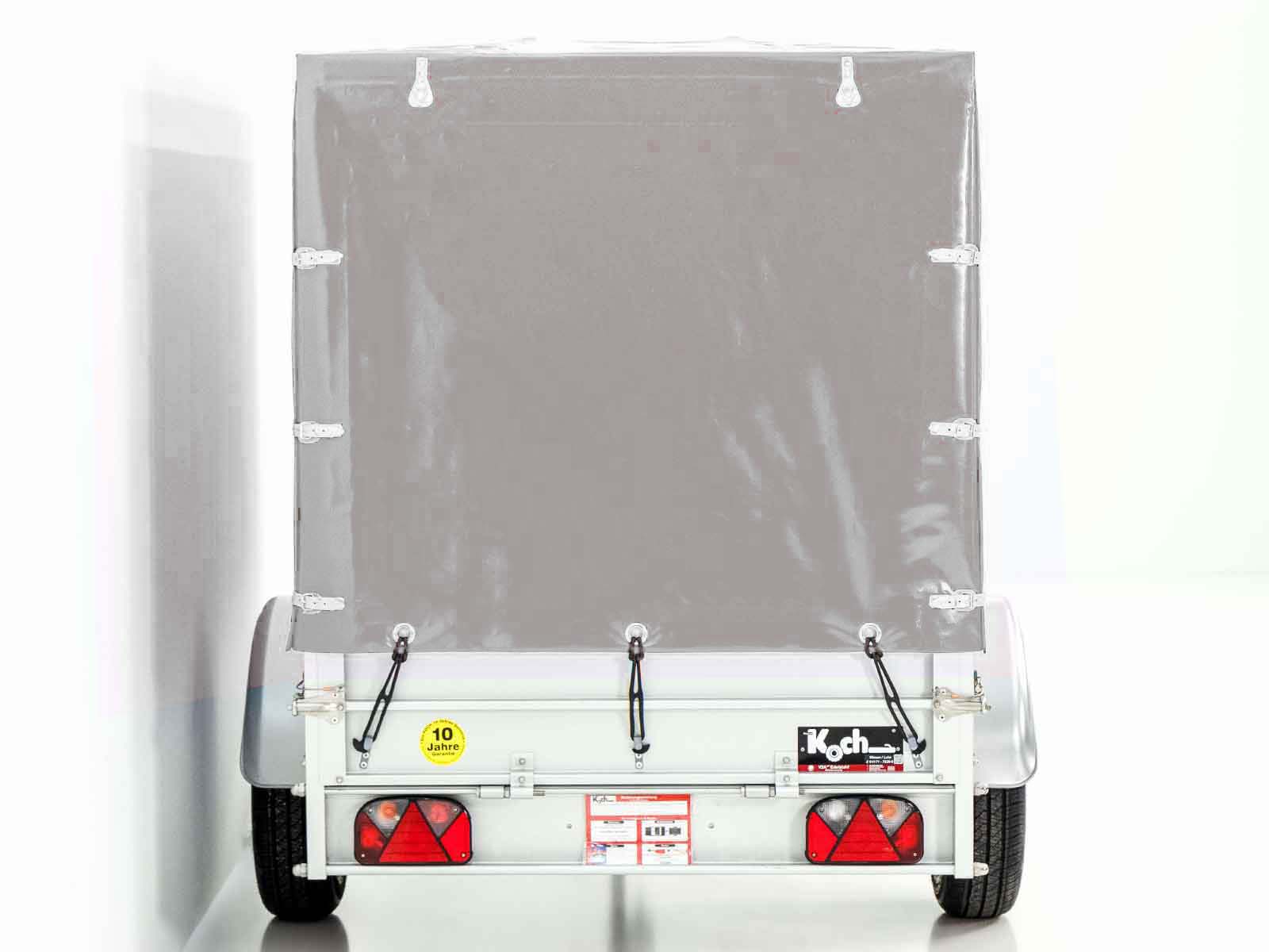 Anhänger mit Plane 125x250cm 750kg | Typ U4 | Hochplane 140 cm Profi | Silber-Neu – Bild 4
