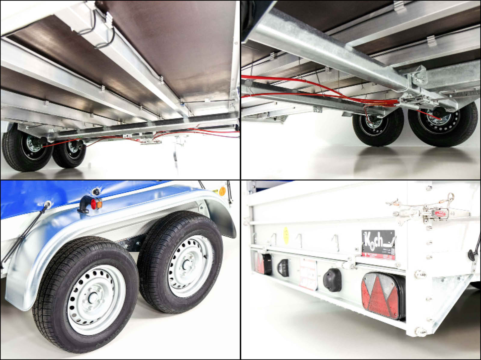 Anhänger mit Plane 185x400cm 2600kg | Typ 10.26 | Hochplane 200cm Blau-Neu – Bild 4