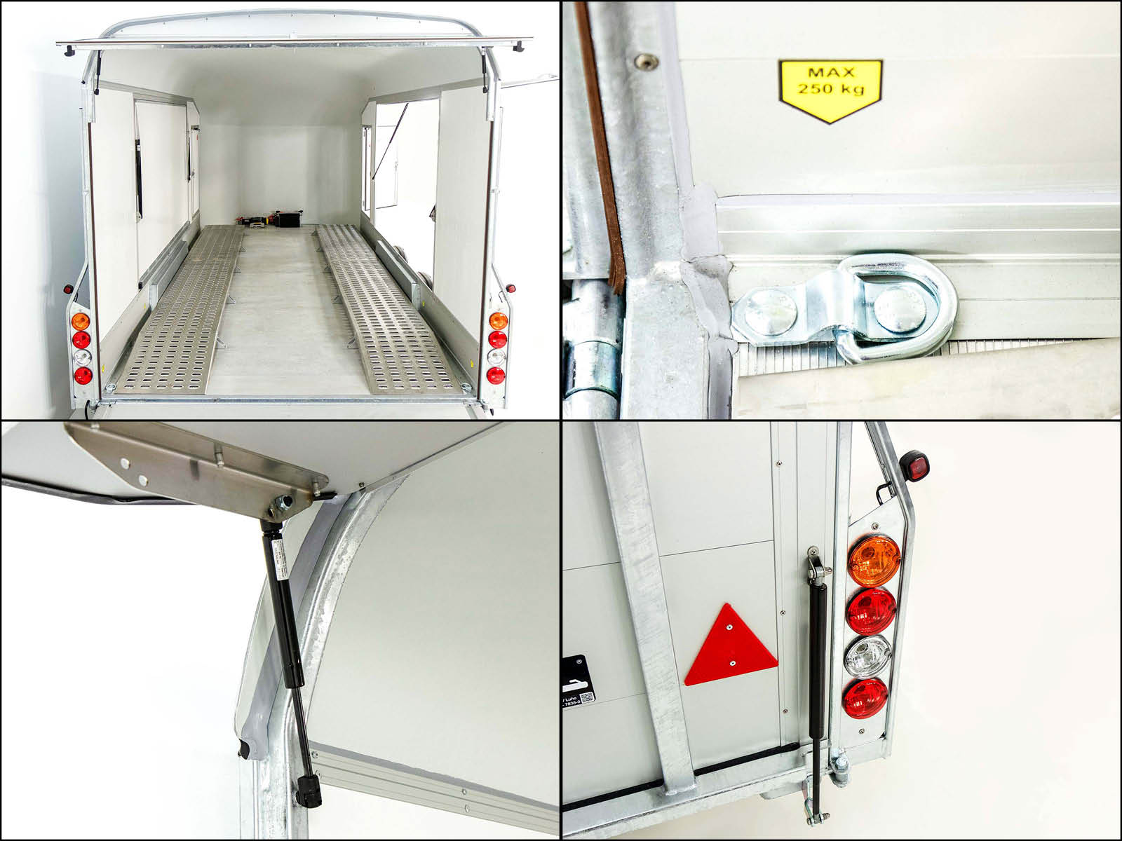 Debon Kofferanhänger Roadster C1000 200x500x200 cm 3,5t schwarz | E-Winde | Erhöhungsrampen-Neu – Bild 6