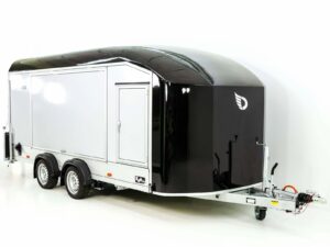 Debon Kofferanhänger Roadster C1000 200x500x200 cm 3,5t schwarz | E-Winde | Erhöhungsrampen-Neu