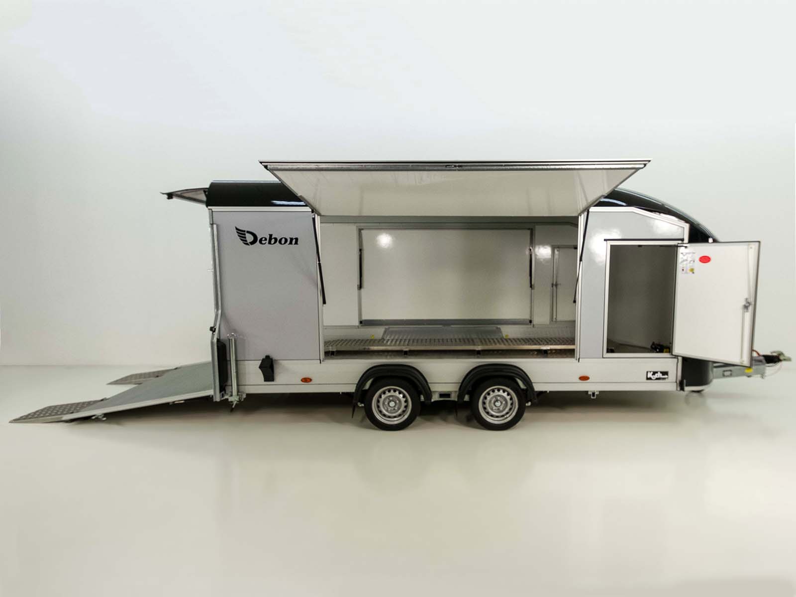 Debon Kofferanhänger Roadster C1000 200x500x200 cm 3,5t schwarz | E-Winde | Erhöhungsrampen-Neu – Bild 2