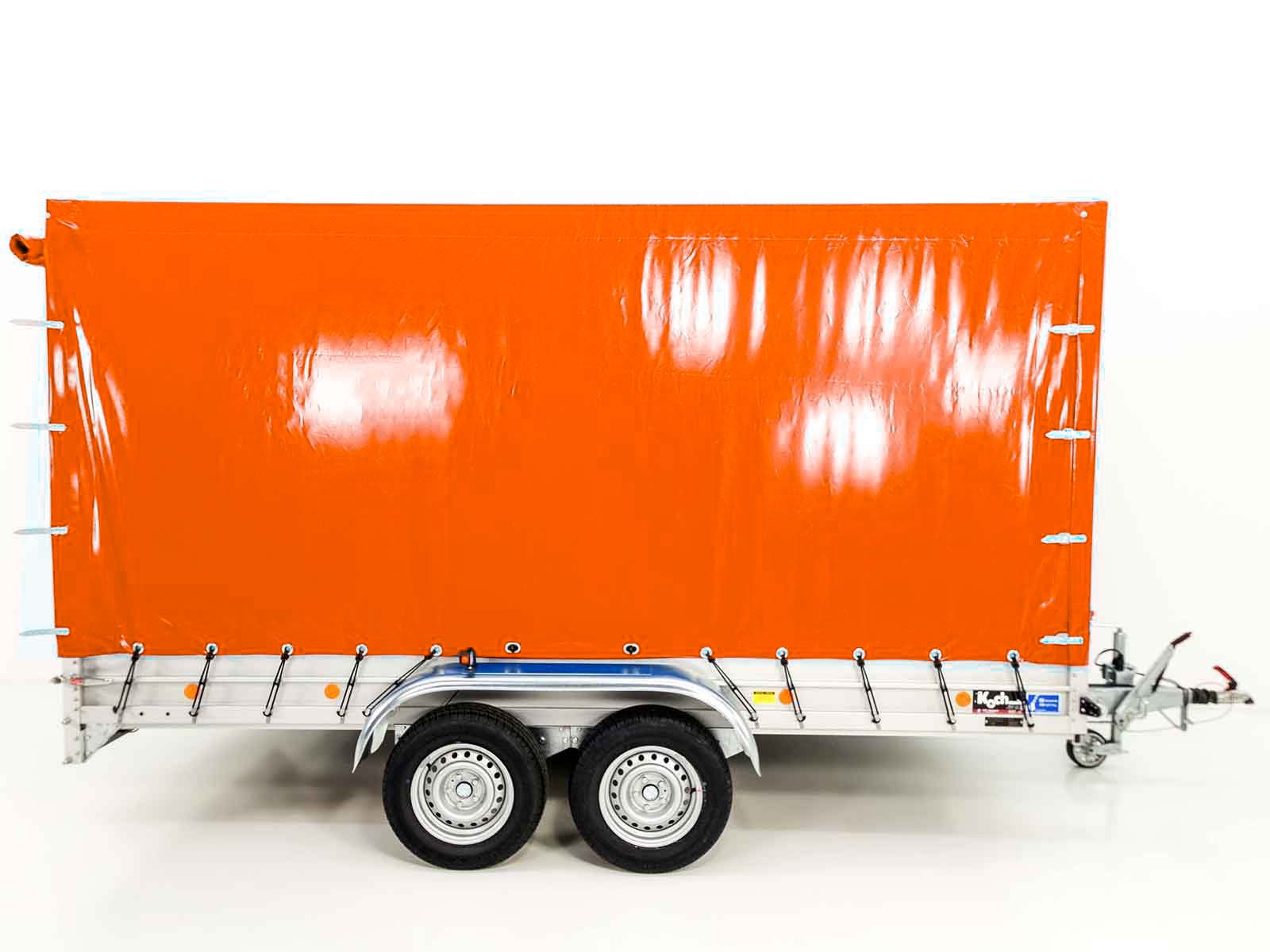 Anhänger mit Plane 185x400cm 2600kg | Typ 10.26 | Hochplane 200cm Orange-Neu – Bild 2