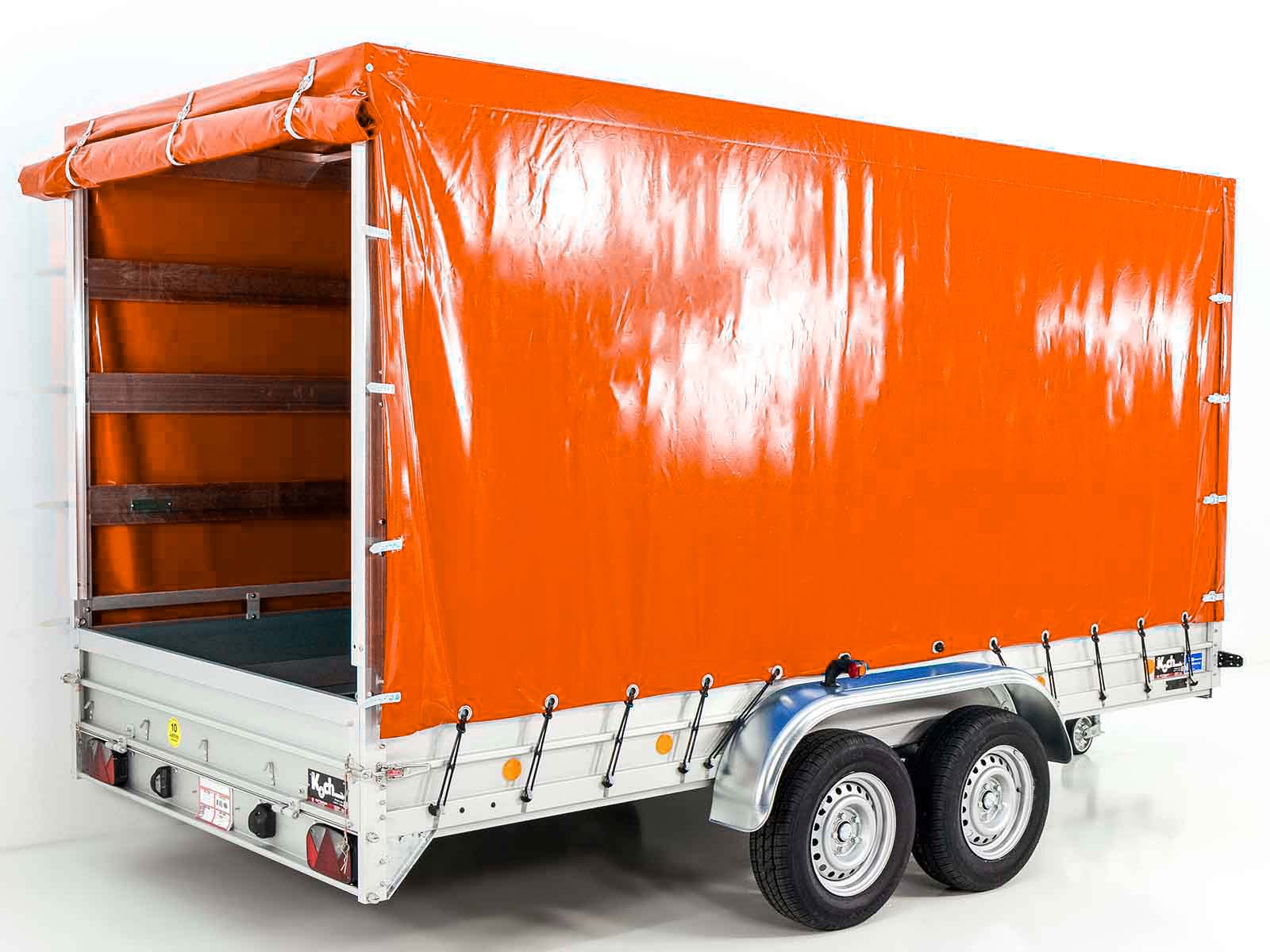 Anhänger mit Plane 185x400cm 2600kg | Typ 10.26 | Hochplane 200cm Orange-Neu – Bild 3