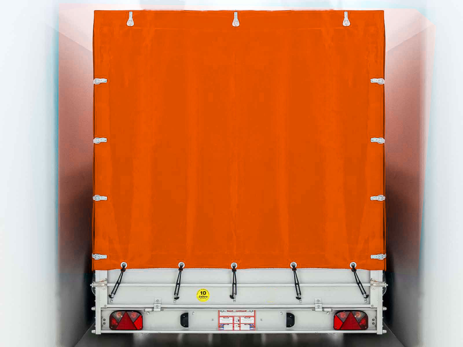 Anhänger mit Plane 185x400cm 2600kg | Typ 10.26 | Hochplane 200cm Orange-Neu – Bild 4