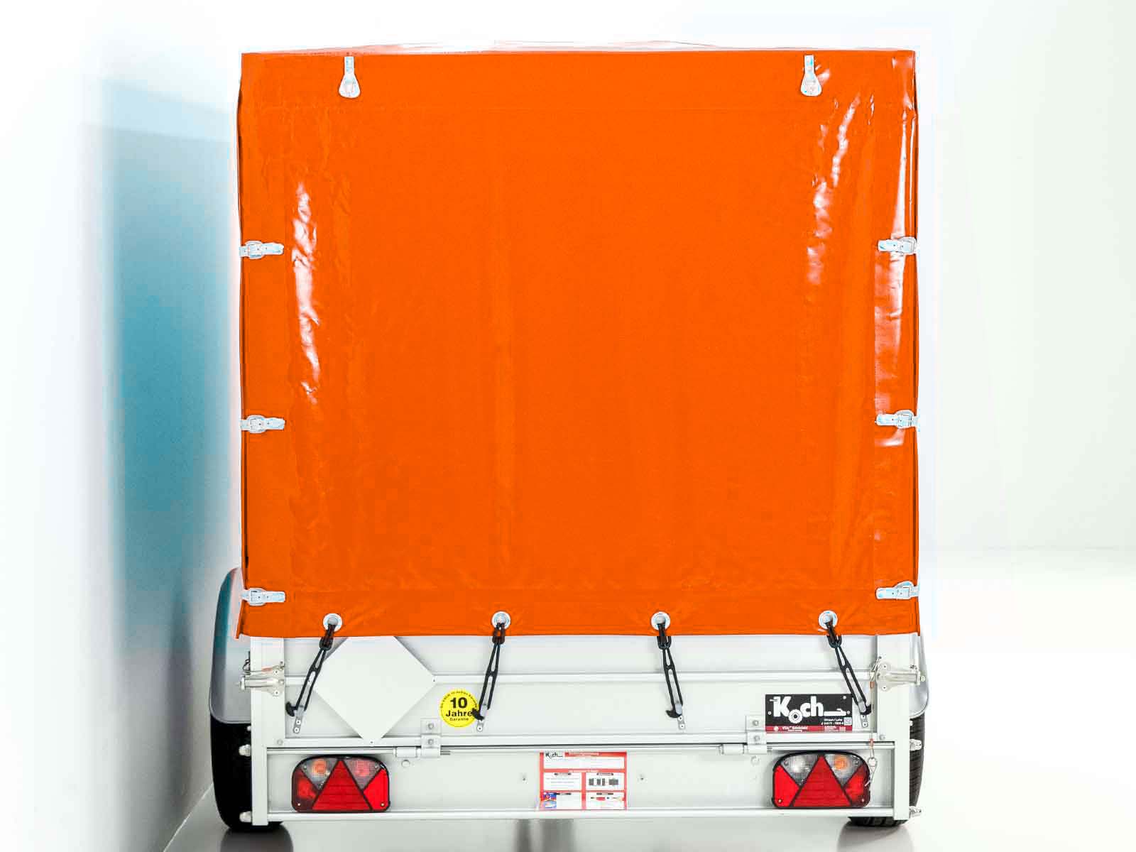 Anhänger mit Plane 150x300cm 1300kg | Typ 7.13 | Hochplane 160cm – Orange-Neu – Bild 6