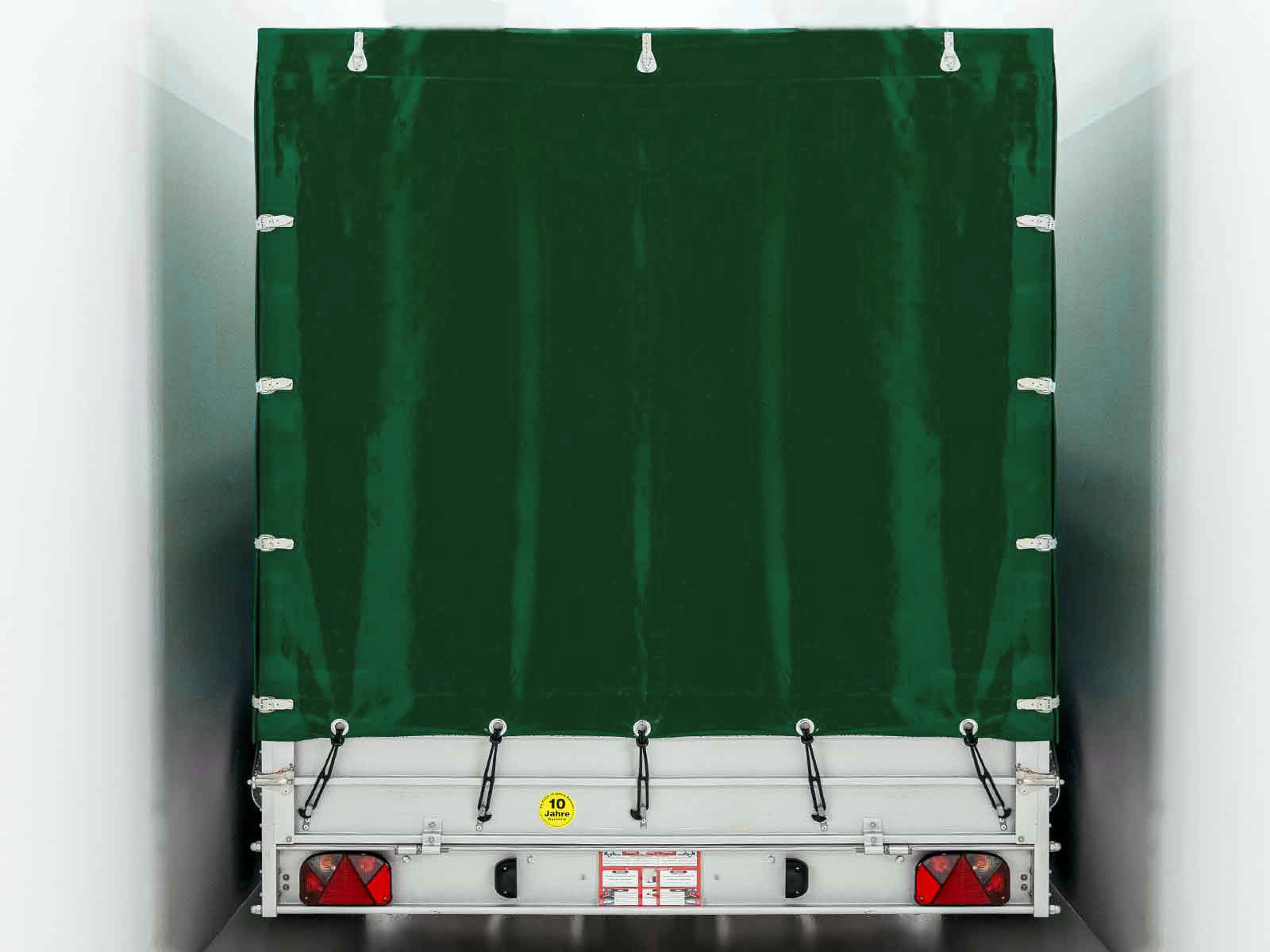 Anhänger mit Plane 185x400cm 2600kg | Typ 10.26 | Hochplane 200cm Grün-Neu – Bild 6