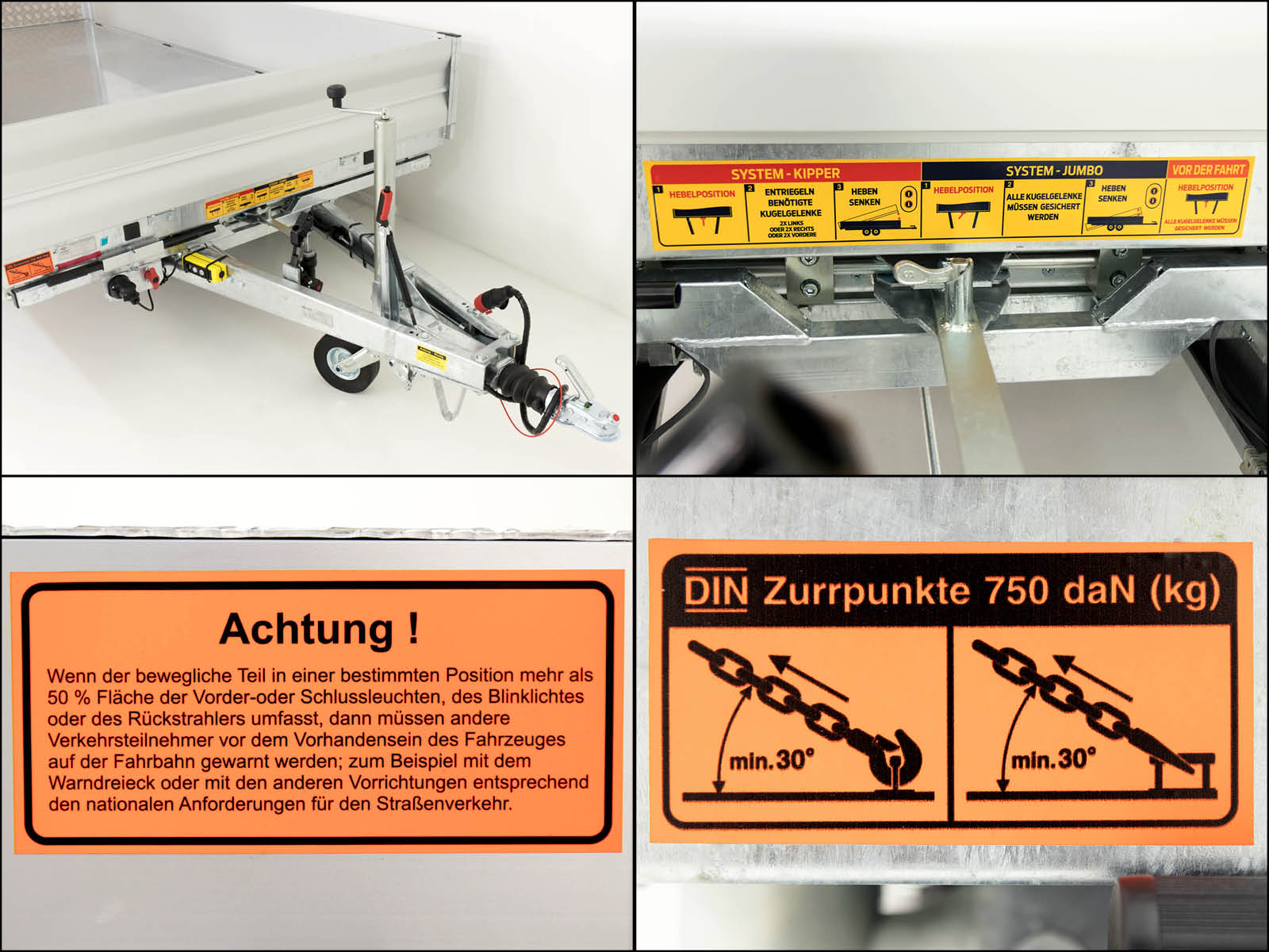 Vezeko Multidreiseitenkipper VMDK35.3 | 185x350cm 3,5t | Ladefläche kippbar | Hochplane 200cm-Neu – Bild 6