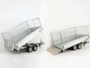 Vezeko Multidreiseitenkipper VMDK35.4 | 210x400cm 3,5t | Ladefläche kippbar | Gitteraufsatz-Neu