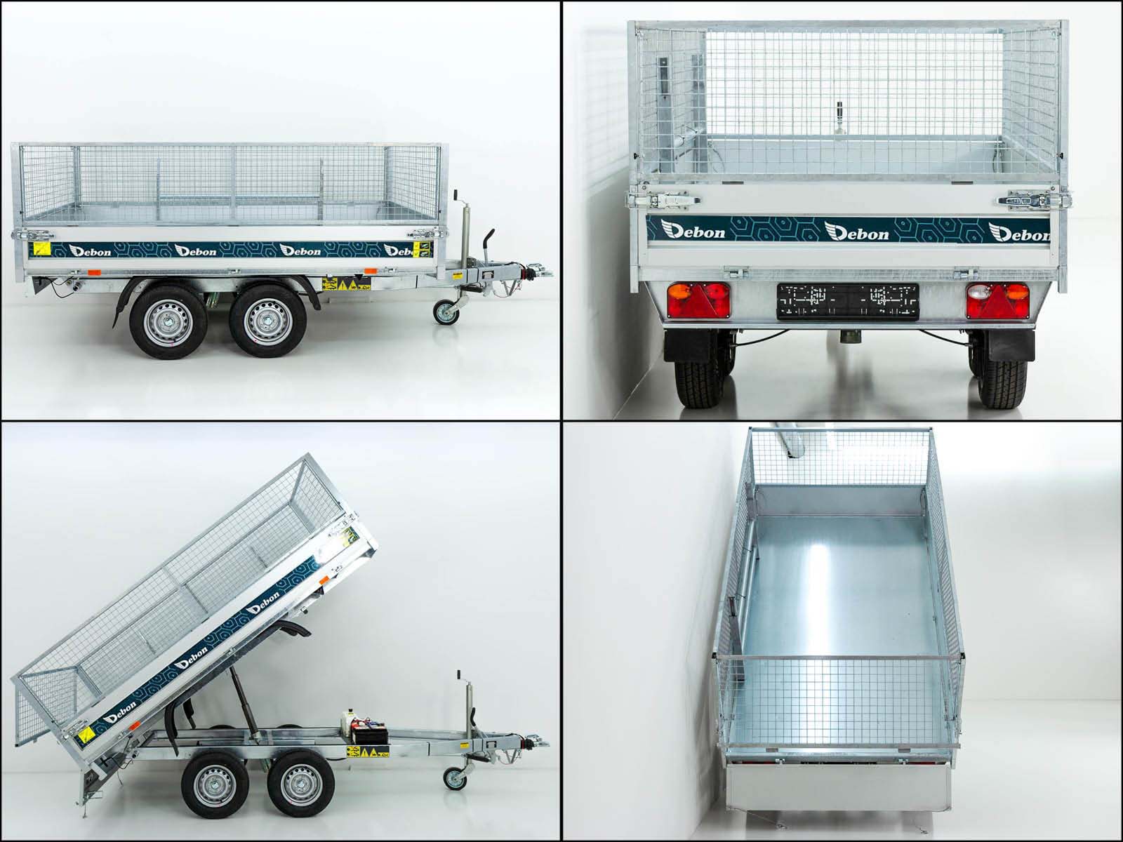 Debon Heckkipper 155x305cm 2,0t | E-Pumpe | Gitter 60 cm | AKTION-Neu – Bild 6