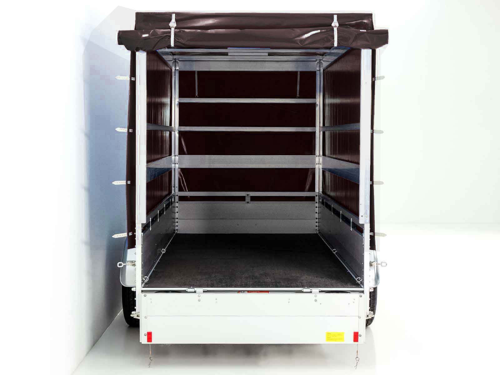Anhänger mit Plane 150x350cm 2600kg | Typ 8.26 | Hochplane 180cm Schwarz-Neu – Bild 3